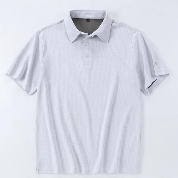 速乾POLO衫短袖(城市休閒款)-灰白色