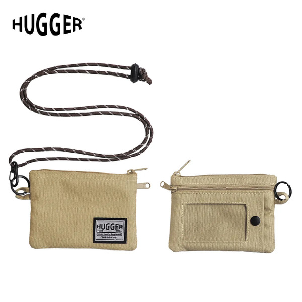 HUGGER 卡片零錢包 奶茶色