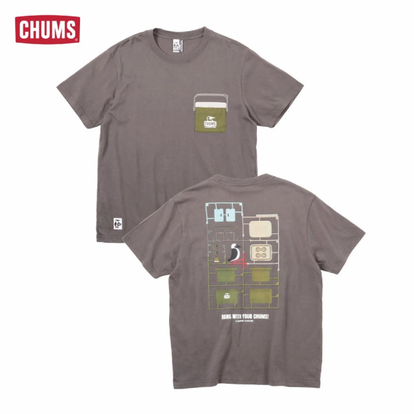 CHUMS 男/女 Camper Cooler Pocket T-Shirt 炭黑