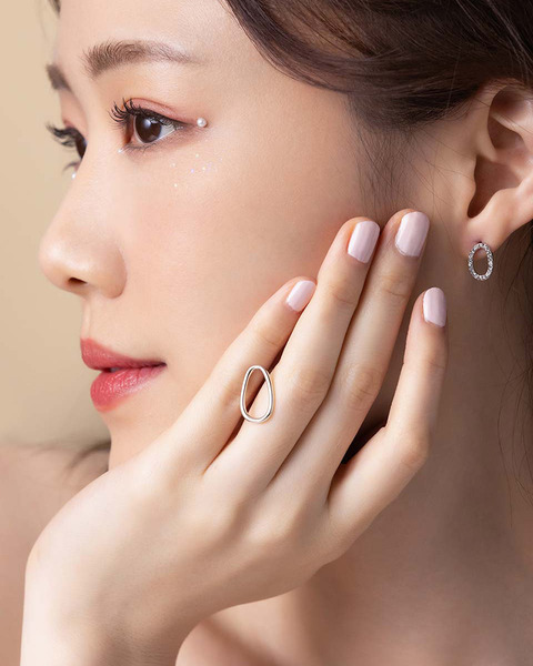 幾何不對稱耳環