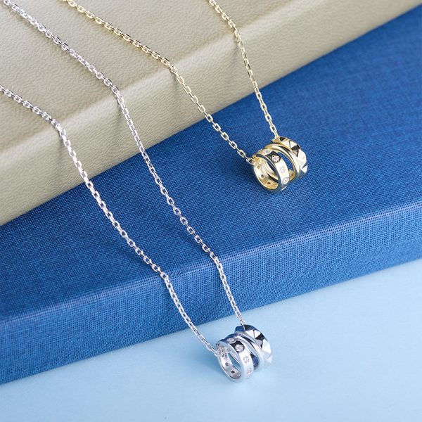 簡約圈環鑽飾項鍊