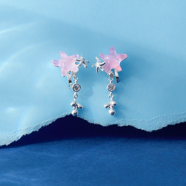 海星樂曲夾式耳環