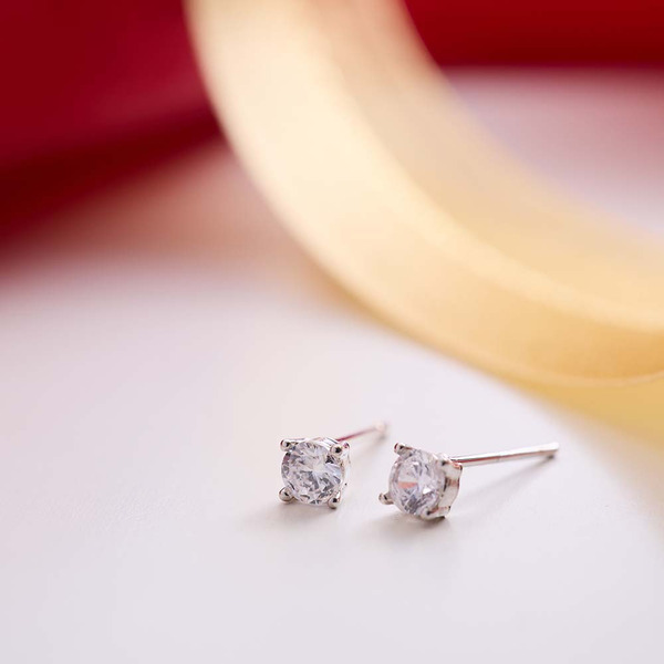氣質單鑽耳環