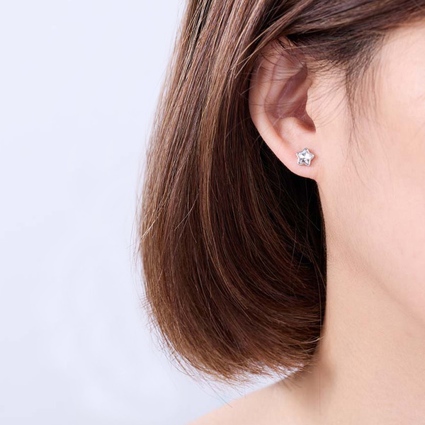星鑽耳環