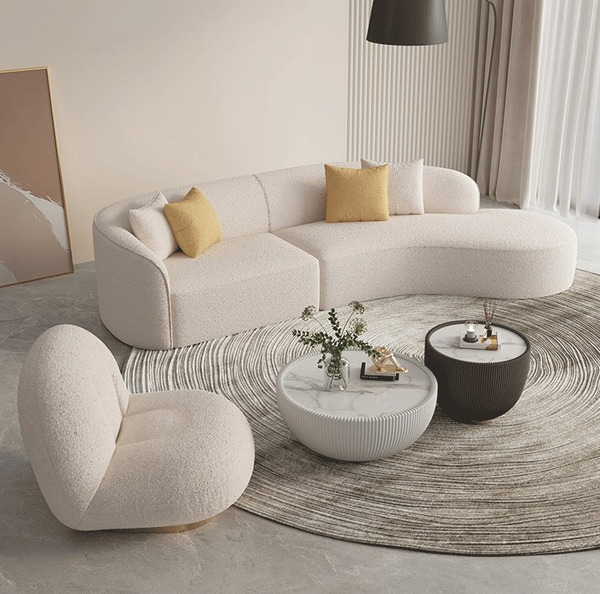 Hobart北歐創意弧形月亮沙發