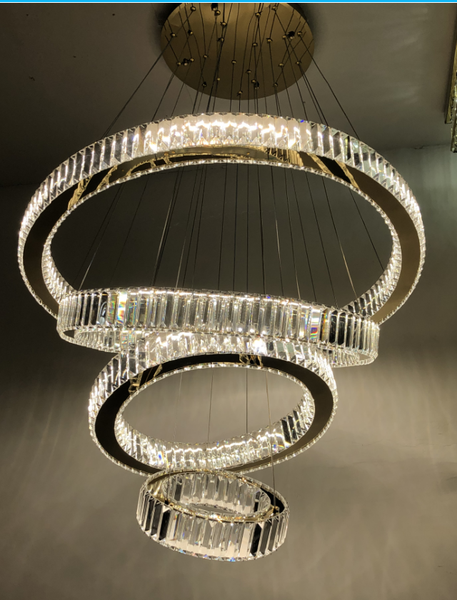 圓環輕奢現代水晶吊燈系列