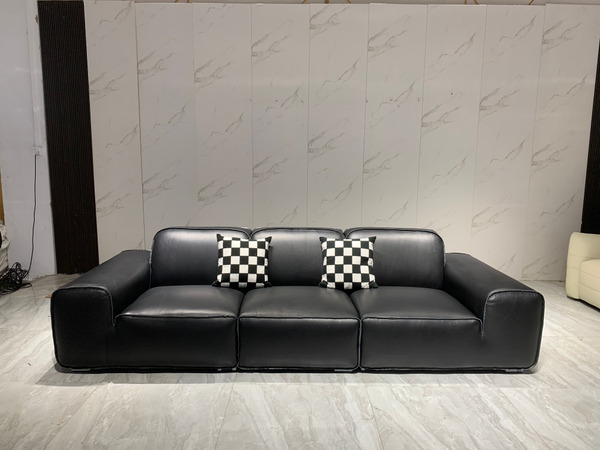 Bauhaus風大黑牛全真皮沙發/沙發床