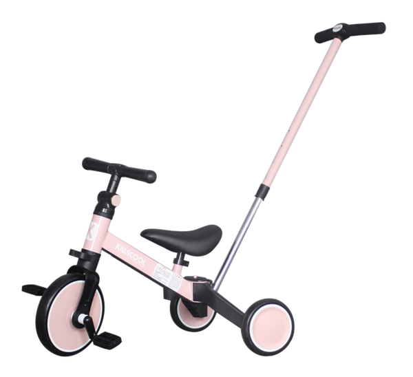 德國品牌 多功能5合1 推桿車 腳踏車 學步車 滑步車 三輪車 -玫瑰粉