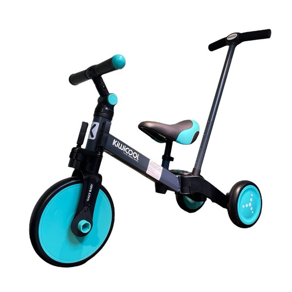 德國品牌 多功能5合1 推桿車 腳踏車 學步車 滑步車 三輪車 -碧水藍