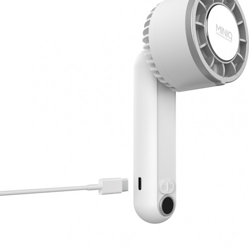 MINIQ手持數顯製冷風扇/白色-FA004/W