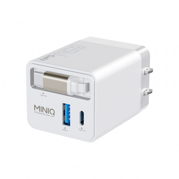 【MINIQ】GaN 自帶線65W快速電源供應器/ACDK80T