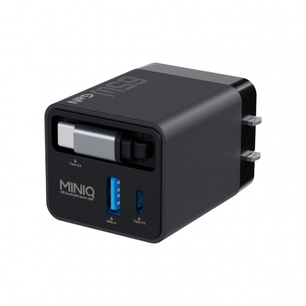 【MINIQ】GaN 自帶線65W快速電源供應器/ACDK80T