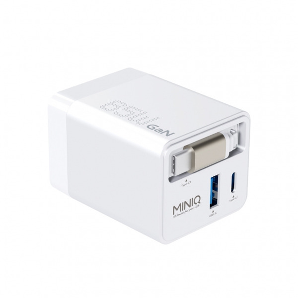 【MINIQ】GaN 自帶線65W快速電源供應器/ACDK80T