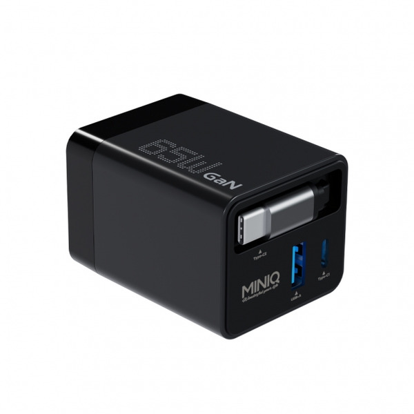 【MINIQ】GaN 自帶線65W快速電源供應器/ACDK80T