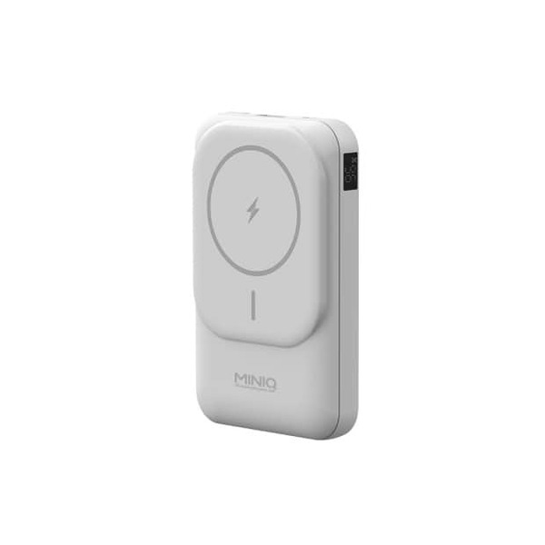 【MINIQ】自帶雙線數顯磁吸無線閃充行動電源(Lightning & Type-C)/MDBP075QI