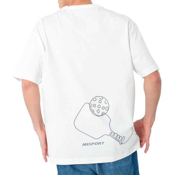 重磅落肩涼感T - 匹克球一筆劃(背圖款)