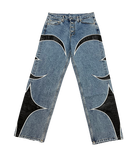Thug Club_TC Leather Washing Denim Pants (Blue&Black) TOBIRA