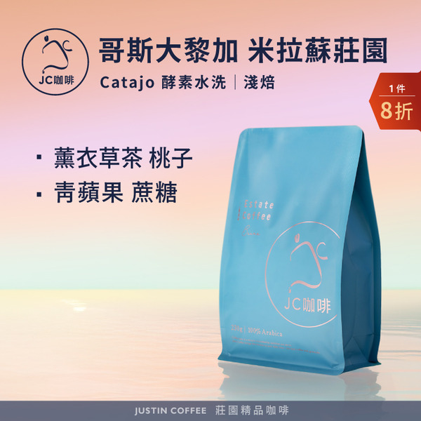 哥斯大黎加 米拉蘇莊園 Catajo 酵素水洗 咖啡豆1包│淺焙【JC咖啡】半磅(230g) 莊園咖啡 新鮮烘焙