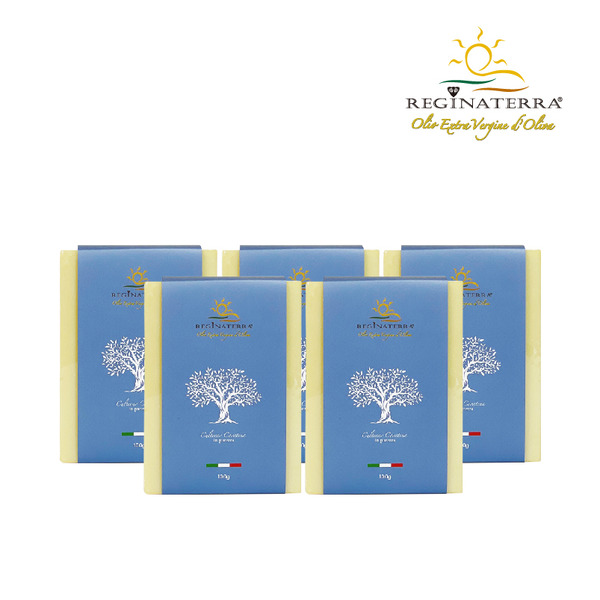 【王后之地】100%手工橄欖皂100g (附起泡網) 5入