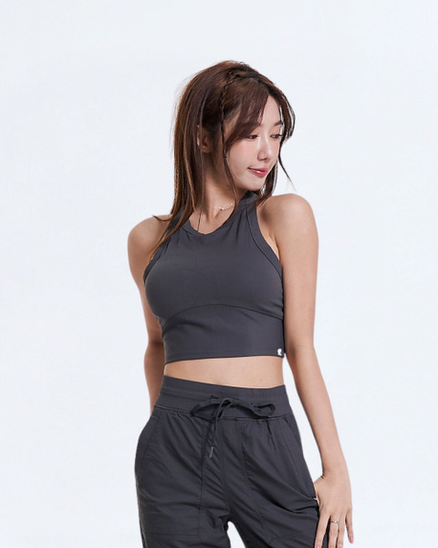 削肩工字背背心Bratop｜石墨灰