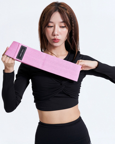 瑜珈翹臀阻力帶｜蜜糖粉