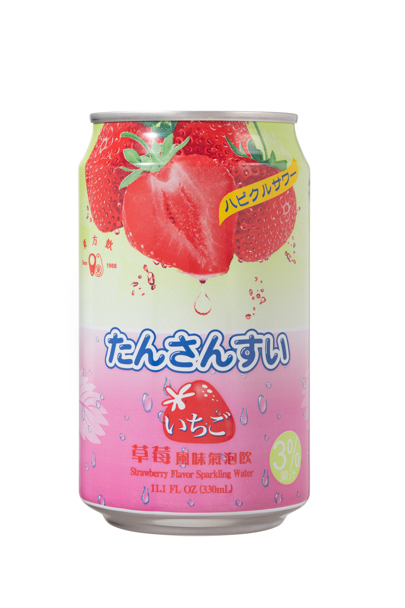 草莓風味氣泡飲330ml/24罐/箱東方飲國際