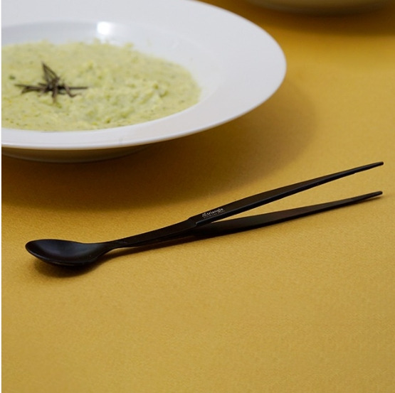 【德國Triangle】 主廚兩用試吃匙夾17CM 試吃夾 擺盤夾 銀色/金色/黑色