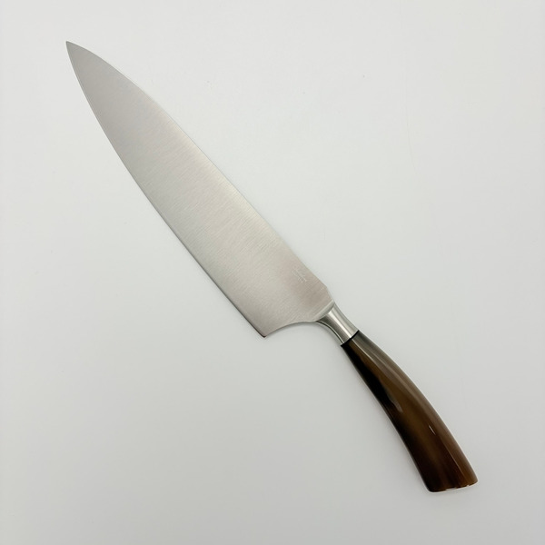 SALADINI 義大利手工主廚刀 25cm｜天然白牛角握柄   不鏽鋼廚房料理刀（5014C）仿白牛角色象牙白色樹脂握柄 (5014RB）主廚刀