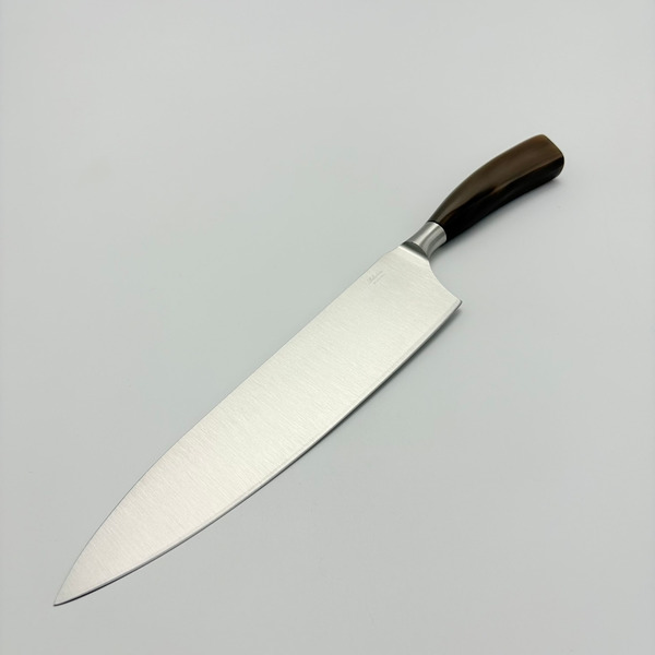 SALADINI 義大利手工主廚刀 25cm｜天然白牛角握柄   不鏽鋼廚房料理刀（5014C）仿白牛角色象牙白色樹脂握柄 (5014RB）主廚刀