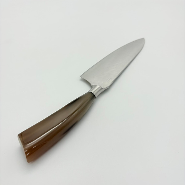 SALADINI 義大利手工主廚刀 25cm｜天然白牛角握柄   不鏽鋼廚房料理刀（5014C）仿白牛角色象牙白色樹脂握柄 (5014RB）主廚刀