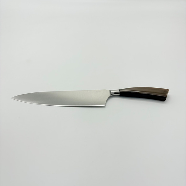 SALADINI 義大利手工主廚刀 25cm｜天然白牛角握柄   不鏽鋼廚房料理刀（5014C）仿白牛角色象牙白色樹脂握柄 (5014RB）主廚刀