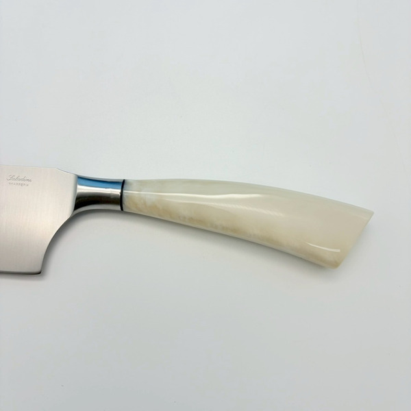 SALADINI 義大利手工主廚刀 25cm｜天然白牛角握柄   不鏽鋼廚房料理刀（5014C）仿白牛角色象牙白色樹脂握柄 (5014RB）主廚刀