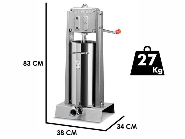 F22500/L Tre Spade MOD. 15/V DELUXE 義大利全不鏽鋼專業立式灌腸機 (15公升)