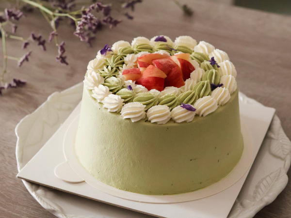 四季春草莓庫利水蜜桃鮮奶油蛋糕＿6吋