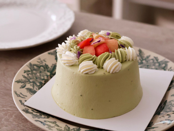 四季春水蜜桃鮮奶油戚風蛋糕＿4吋