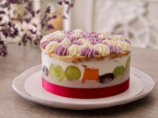 母親節｜紫芋綜合水果鮮奶油裸蛋糕＿6吋