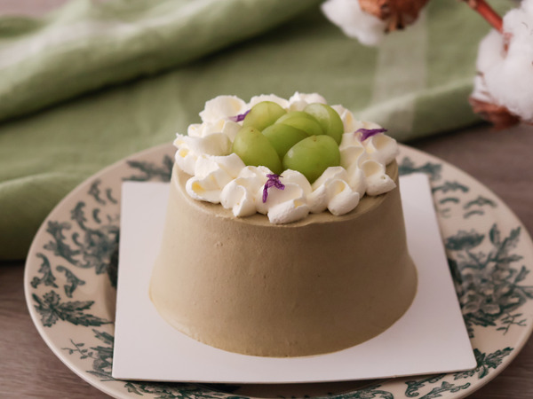 鐵觀音巧克力葡萄鮮奶油戚風蛋糕＿4吋