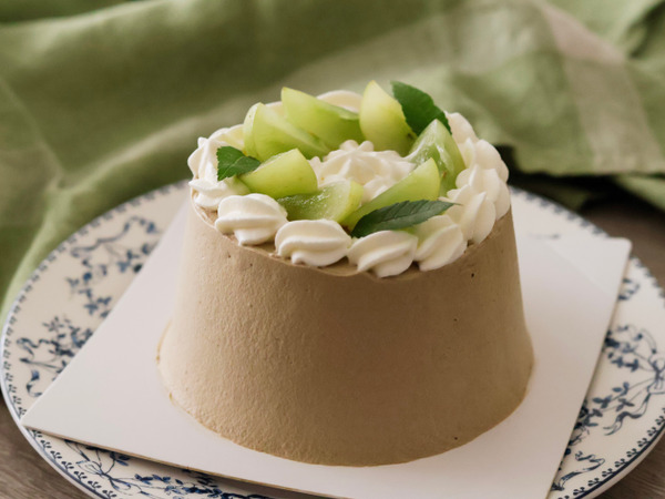 焙茶葡萄鮮奶油戚風蛋糕＿4吋