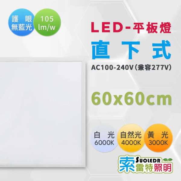 【Suoledr 索雷特】LED 直下式平板燈 60 x 60