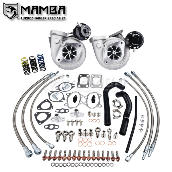 MAMBA Bolt-On Ball Bearing Twin Turbocharger / Nissan 300ZX Z32 VG30DETT GT2560R