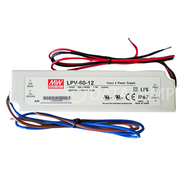 60W｜明緯防水安定器 MWS-60