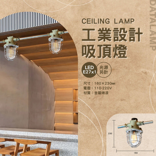 E27 工業造型藝術吸頂燈 A-3177-2
