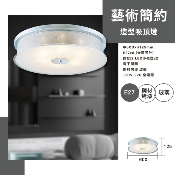 E27 藝術簡約造型吸頂燈 G6-1395