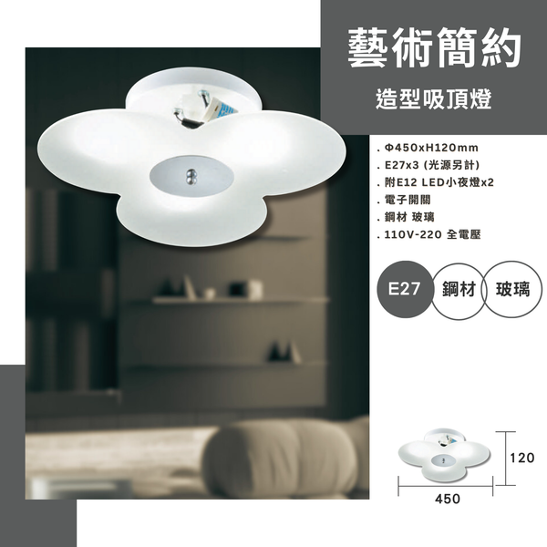 E27 藝術簡約吸頂燈 G6-1398