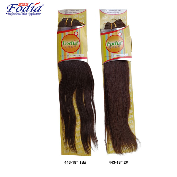 【Fodia富麗雅】髮的美學｜100%真髮｜保證真髮｜髮片可燙可染可洗 扣式接髮髮片18英吋