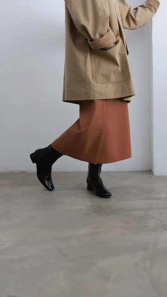 Phlannel - New Zealand Wool Long Skirt PINK