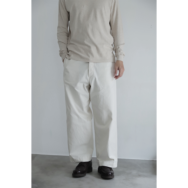 YAECA - Chino Cloth Pants Wide (12654) in L.beige