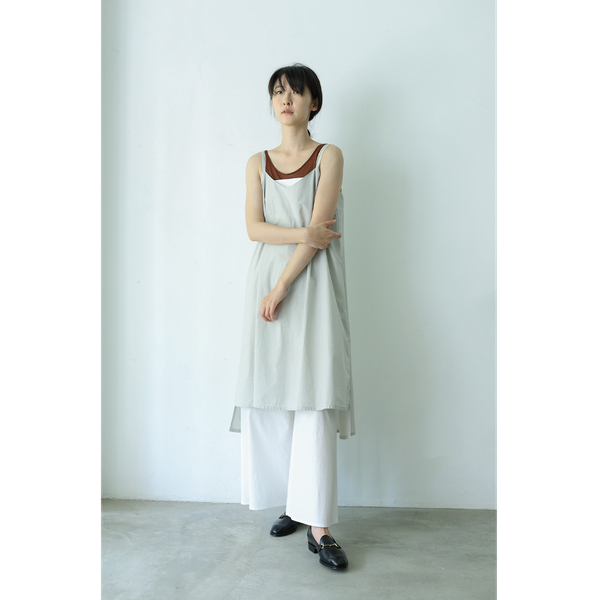 COSMIC WONDER - Cotton Silk Typewriter Slip Dress SHELL (White)