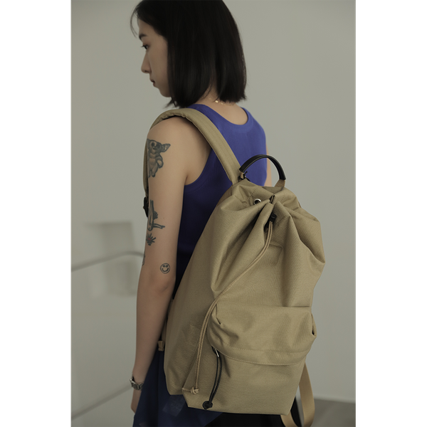 AURALEE - Small Backpack Set Made By Aeta (Beige / Black) WASHIDA