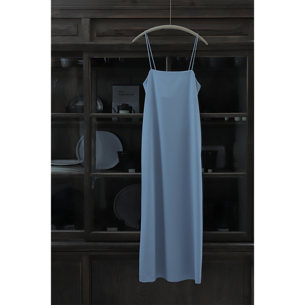 AURALEE - Hard Twist Wool Dobby Dress Light Blue